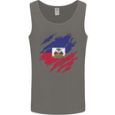 Torn Haiti Flag Haitian Day Football Mens Vest Tank Top Charcoal