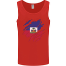 Torn Haiti Flag Haitian Day Football Mens Vest Tank Top Red
