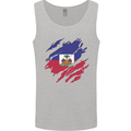 Torn Haiti Flag Haitian Day Football Mens Vest Tank Top Sports Grey