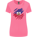 Torn Haiti Flag Haitian Day Football Womens Wider Cut T-Shirt Azalea