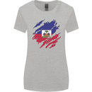 Torn Haiti Flag Haitian Day Football Womens Wider Cut T-Shirt Sports Grey