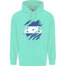 Torn Honduras Flag Honduran Day Football Childrens Kids Hoodie Peppermint