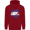 Torn Honduras Flag Honduran Day Football Childrens Kids Hoodie Red