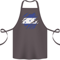 Torn Honduras Flag Honduran Day Football Cotton Apron 100% Organic Dark Grey