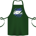Torn Honduras Flag Honduran Day Football Cotton Apron 100% Organic Forest Green