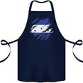 Torn Honduras Flag Honduran Day Football Cotton Apron 100% Organic Navy Blue