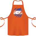 Torn Honduras Flag Honduran Day Football Cotton Apron 100% Organic Orange