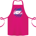 Torn Honduras Flag Honduran Day Football Cotton Apron 100% Organic Pink