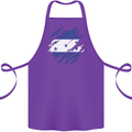Torn Honduras Flag Honduran Day Football Cotton Apron 100% Organic Purple