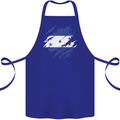 Torn Honduras Flag Honduran Day Football Cotton Apron 100% Organic Royal Blue