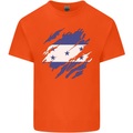Torn Honduras Flag Honduran Day Football Kids T-Shirt Childrens Orange