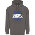 Torn Honduras Flag Honduran Day Football Mens 80% Cotton Hoodie Charcoal
