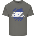 Torn Honduras Flag Honduran Day Football Mens Cotton T-Shirt Tee Top Charcoal