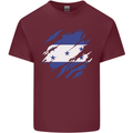 Torn Honduras Flag Honduran Day Football Mens Cotton T-Shirt Tee Top Maroon
