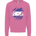 Torn Honduras Flag Honduran Day Football Mens Sweatshirt Jumper Azalea