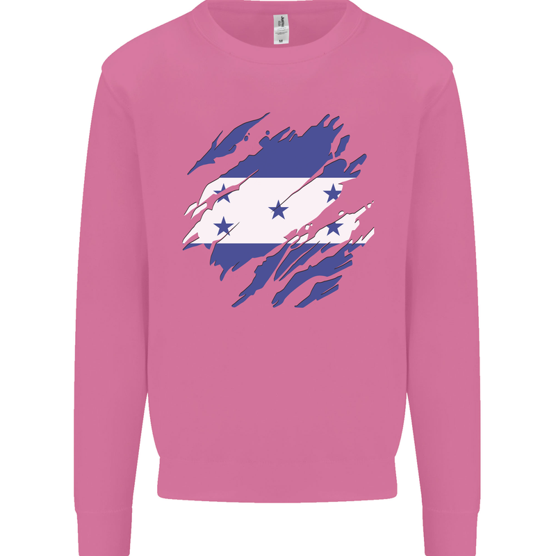 Torn Honduras Flag Honduran Day Football Mens Sweatshirt Jumper Azalea