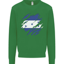 Torn Honduras Flag Honduran Day Football Mens Sweatshirt Jumper Irish Green