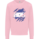 Torn Honduras Flag Honduran Day Football Mens Sweatshirt Jumper Light Pink