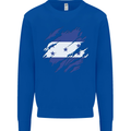 Torn Honduras Flag Honduran Day Football Mens Sweatshirt Jumper Royal Blue