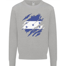 Torn Honduras Flag Honduran Day Football Mens Sweatshirt Jumper Sports Grey