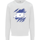 Torn Honduras Flag Honduran Day Football Mens Sweatshirt Jumper White