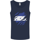 Torn Honduras Flag Honduran Day Football Mens Vest Tank Top Navy Blue