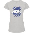 Torn Honduras Flag Honduran Day Football Womens Petite Cut T-Shirt Sports Grey