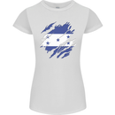 Torn Honduras Flag Honduran Day Football Womens Petite Cut T-Shirt White