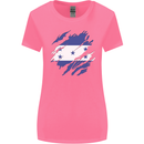 Torn Honduras Flag Honduran Day Football Womens Wider Cut T-Shirt Azalea