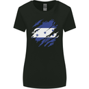 Torn Honduras Flag Honduran Day Football Womens Wider Cut T-Shirt Black