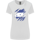 Torn Honduras Flag Honduran Day Football Womens Wider Cut T-Shirt White