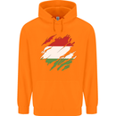 Torn Hungary Flag Hungarian Day Football Childrens Kids Hoodie Orange