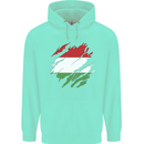 Torn Hungary Flag Hungarian Day Football Childrens Kids Hoodie Peppermint