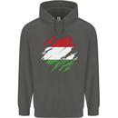 Torn Hungary Flag Hungarian Day Football Childrens Kids Hoodie Storm Grey