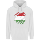 Torn Hungary Flag Hungarian Day Football Childrens Kids Hoodie White