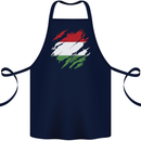 Torn Hungary Flag Hungarian Day Football Cotton Apron 100% Organic Navy Blue