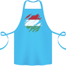 Torn Hungary Flag Hungarian Day Football Cotton Apron 100% Organic Turquoise