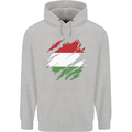 Torn Hungary Flag Hungarian Day Football Mens 80% Cotton Hoodie Sports Grey