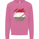 Torn Hungary Flag Hungarian Day Football Mens Sweatshirt Jumper Azalea