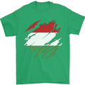 Torn Hungary Flag Hungarian Day Football Mens T-Shirt 100% Cotton Irish Green
