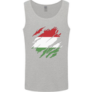 Torn Hungary Flag Hungarian Day Football Mens Vest Tank Top Sports Grey