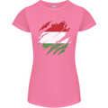 Torn Hungary Flag Hungarian Day Football Womens Petite Cut T-Shirt Azalea