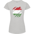 Torn Hungary Flag Hungarian Day Football Womens Petite Cut T-Shirt Sports Grey