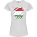 Torn Hungary Flag Hungarian Day Football Womens Petite Cut T-Shirt White