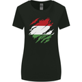 Torn Hungary Flag Hungarian Day Football Womens Wider Cut T-Shirt Black