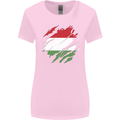 Torn Hungary Flag Hungarian Day Football Womens Wider Cut T-Shirt Light Pink