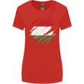 Torn Hungary Flag Hungarian Day Football Womens Wider Cut T-Shirt Red