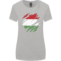 Torn Hungary Flag Hungarian Day Football Womens Wider Cut T-Shirt Sports Grey