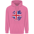 Torn Iceland Flag Icelander Day Football Childrens Kids Hoodie Azalea