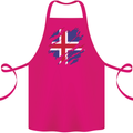 Torn Iceland Flag Icelander Day Football Cotton Apron 100% Organic Pink